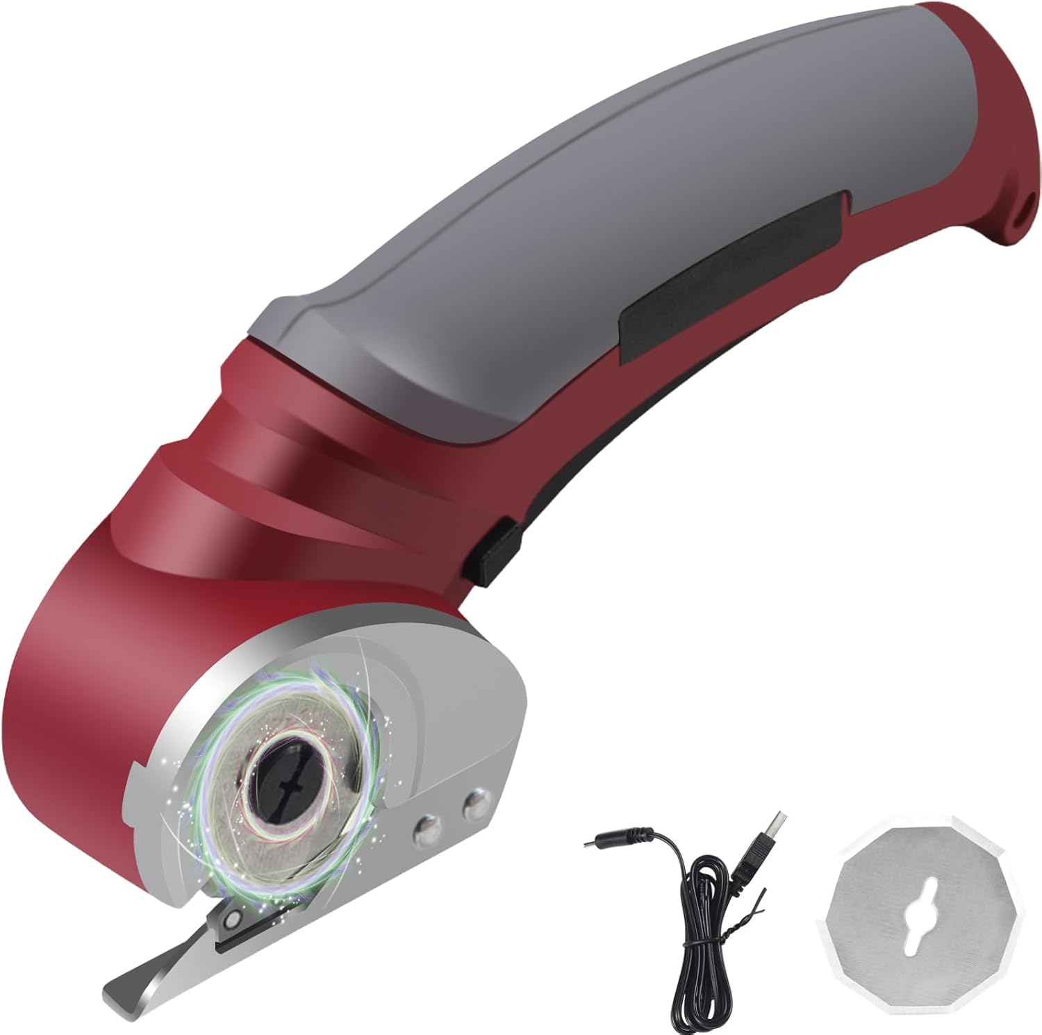 Cordless Electric Scissors 4V Rechargeable Box Cutter for Cardboard Fabric Leather with Safety Lock zrendora