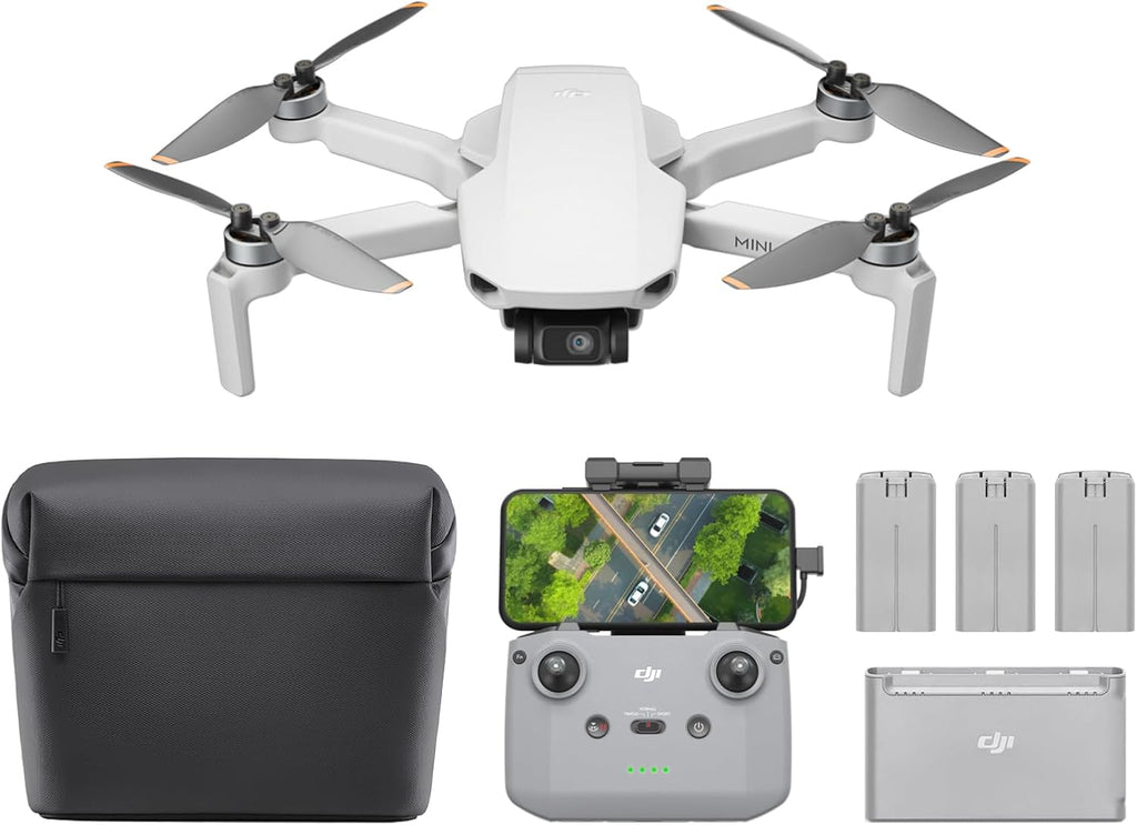 DJI Mini 4K, Drone with 4K UHD Camera for Adults, Under 249 g, 3-Axis Gimbal Stabilization, 10km Video Transmission, Auto Return, Wind Resistance, 1 Battery for 31-Min Max Flight Time, Intelligent Flight