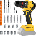 Cordless Drill Driver Compatible with Dewalt 20V Battery Brushless Two Speed